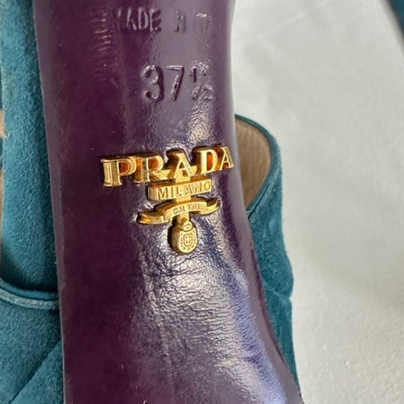 Vintage Prada suede cutout platform sandal - Picture 9 of 11